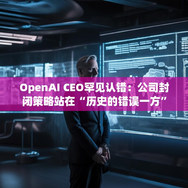 OpenAI CEO罕见认错：公司封闭策略站在“历史的错误一方”