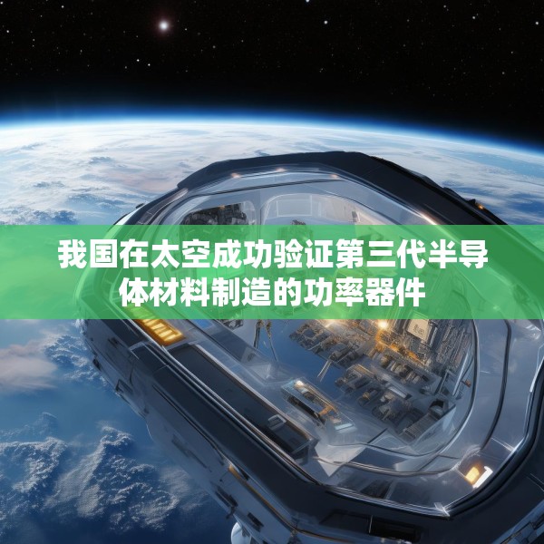 我国在太空成功验证第三代半导体材料制造的功率器件