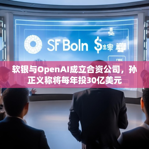 软银与OpenAI成立合资公司，孙正义称将每年投30亿美元