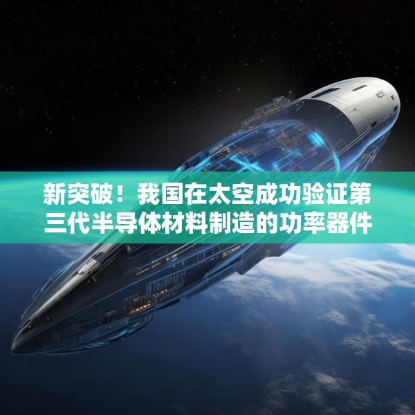 新突破！我国在太空成功验证第三代半导体材料制造的功率器件