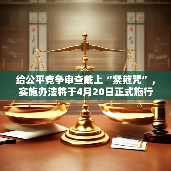 给公平竞争审查戴上“紧箍咒”，实施办法将于4月20日正式施行